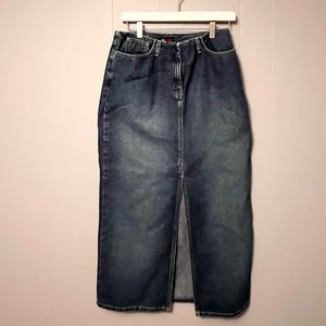 Vintage NYJeans woman’s maxi Jean skirt Sz. 6 Straight fit with long slit
